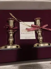 Baldwin 5" Brass Candlestick Holders NIB