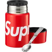 New Supreme SIGG 0.75L Gemstone Food Jar Container With Spoon/Spork Red FW21A44