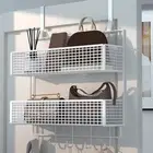 Multifunctional Door Organizer Laundry Room Rack Mesh Design with Hooks