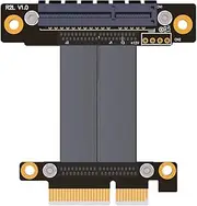 PCIe 3.0 x4 Extension Cable 32G/BPS PCI Express 4X Graphic SSD RAID Extender Conversion Riser Card Vertical 90 R22SL (15CM)