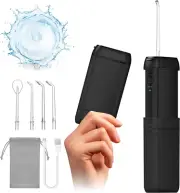 Mini Water Flosser - Portable Cordless Oral Irrigator with Telescopic Tank, 3 Mo