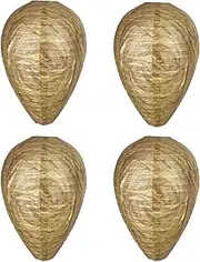 Fake Wasp Nest, Wasp Nest Decoy, Paper 4 Pack for Outdoor Garden Courtyard