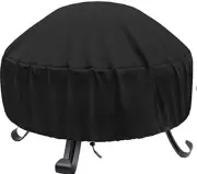 Round Fire Pit Cover Waterproof Heavy Duty Patio Fire Bowl Cover Fits 22-34 Inch