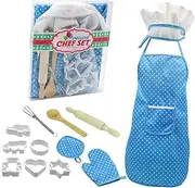 1 Set Kitchenware Set Chef Role Play Costume with Apron Gloves Educational Cooking Playset for Boys Creative Kitchen Tools