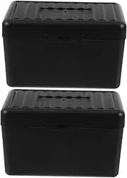 GETAJGHSD Card Organizer Box Plastic Index Card Holder Locking Lid for Teachers Students Portable