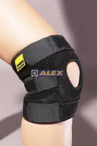 在飛比找Yahoo!奇摩拍賣優惠-(布丁體育) ALEX  台灣製造 H-75竹炭調整式護膝(