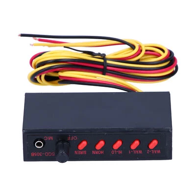12V 100W 125DB Car Horn Megaphone 5-Sound Emergency Warning Alarm Fire Siren for