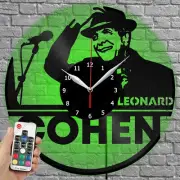 LED Clock Leonard Cohen Vinyl Record Wall Clock Led Light Wall Clock 2954