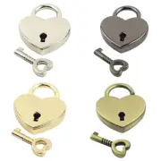 Mini Heart Padlocks Metal Wishes Lock With Key Gift for Lovers Girls Students