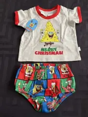 NEW IN BOX BABY PETER ALEXANDER CHRISTMAS SPONGEBOB PYJAMA SET SIZE 6-12MONTHS