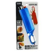 Carabiner Lighter Case Bottle Opener Lightweight Strong Fits Bic Lighter - Blue