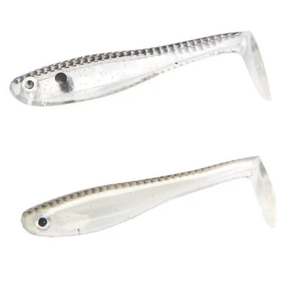 Zoom Swimmer 4” Hollow Body Paddle Tail Swimbait (4 ea) -Lanier or Crystal Shad