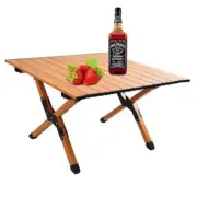 Tenleaf Picnic Tables 15" Square Folding/Portable Aluminum Solid Alloy Brown
