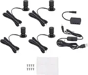 4 Pack Mini Spot Light, 360° Rotatable Dimmable LED Spotlight with Dimmer, USB 5V Accent Lights Picture Light for Plants, Jewelry Showcase, Painting Picture, Model Display