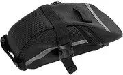 ibasenice Bike Saddle Seat Tail Bag Cycling Storage Pouch Zip Closure Nighttime Reflective for Safe Riding