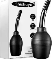10 Oz Enema Bulb Kit with Storage Bag- Anal or Vaginal Silicone Douche for Men