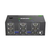 KVM Switch 3 Monitors 2 Computers 8K@60Hz 4K@144Hz, USB 3.0 Triple Monitor KV...