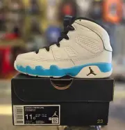 AIR JORDAN 9 RETRO (PS ) "POWDER BLUE" 2024 SZ 11C 401811-101 DS White Blue