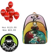 My Hero Academia - Triple Pocket Scene 12” Faux Leather Mini Backpack "New"