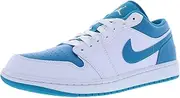 [Nike] Air Jordan 1 Low Men's Shoes White/Celestial Gold-Aqauatone 553558-174 - Size 13