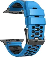 [KAVJU] FKM Rubber Watch Band For Apple Watch Band Ultra 1 2 49MM 45mm 44mm 42mm Replacement Watch Accessories Wristband 9 8 7 6 5 4 SE Series Straps