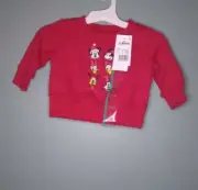 Disney Mickey & Friends Christmas Holiday Sweatshirt 0-3 months