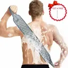 Inmorven Back Scrubber for Shower Exfoliating Body Scrubber 40 Inch Double-Sided