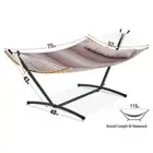AFAIF Hammock Swing Chair Bed Foldable Portable W/ Detachable Pillow Blue/Yellow