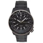 New Seiko SSA008K1 Automatic Watch Black Pilot 100m Stainless Steel SSA008 NOS