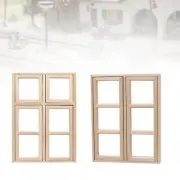 1:12 Scale Dollhouse Window Miniatures Wood Window Model Furniture for Living