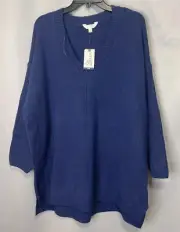 NEW! Women’s Plus Size Terra Sky Blue Long Sleeve Knit Sweater Size 3X