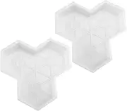 2pcs Maple Leaf Stepping Stone Mold Path Mold Floor Maple Leaf Concrete Stepping Stone Path Walkway Brick Mold