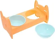 HYTROVE Multi-Purpose Pet Feeding Utensil Cat and Dog Bowls Set Small Metal Dog Bowls Anti-Slip Base for Cats and Puppies