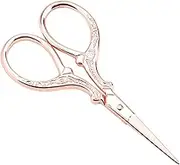 Antique Sewing Scissors: Classic and Durable Small Scissor for DIY Cross Stitch and Art Creation (Rose Gold)