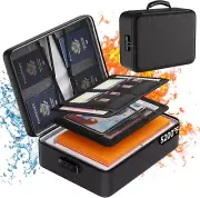 Fireproof Waterproof Document Organizer 5200�F 8 Layer Portable Safe Storage