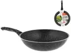 Pot Home Wok A Handle Non-Stick 'Stone' Cm28