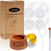 Reusable Vertuo Capsule Kit for Reusable Nespresso Pods with 100 Pcs Aluminum Fo