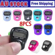 8 Pack Number Clicker Tasbeeh Tasbih Mini Finger Ring Digital Hand Tally Counter