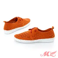 在飛比找蝦皮商城優惠-SM專櫃女鞋 風格編織休閒平底透氣鞋(橘色)