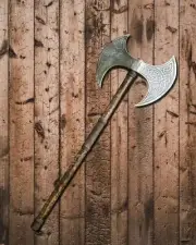 Hand Forged J2 Steel Hunting Viking Axe Tomahawk Tactical Double Head Axe wood