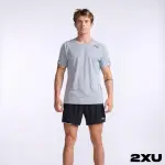 【2XU】男 AERO運動短袖上衣(灰/反光黑)