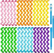 Pack of 36 Curlers for Long Hair, Hair Curlers Spiral Curls Wave Curls Styling Hair Rollers Kit, No Heat Hair Curlers and Styling Hooks for All Hair Lengths