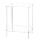 Acrylic Coffee Table Square Side Table Accent Table Sofa Bedside Table5240
