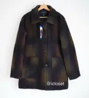 Pendleton Wool Blend Lined Topper Coat Size Large NEW