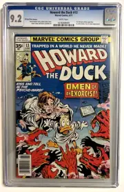 HOWARD THE DUCK #13 CGC 9.2 MARVEL 1977 BRONZE AGE 35 CENT VARIANT WHITE PAGES