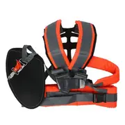 Trimmer Shoulder Strap Padded Universal Adjustable Weed Eater Harness Double Shoulder Harness for Weed Trimmer Gray
