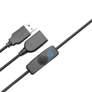 Data Sync USB 2.0 Extender Cord USB Extension Cable with ON OFF Switch LED8169