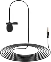 SWOOMEY Lavalier Microphone for Pocket Clip Condenser Mic with Sturdy Clip High Definition Sound for Conferences Vlogging Connector