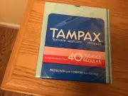 Vintage 1990s Tampa’s Tampons 40 Slender Regular New And Sealed