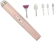 Baluue 1 Set Manicure Tools Boards Nail Salon Accessories Manicure Kit Electric Nail File Artificial Nail Clipper Nail Drill Bits Dryer Safety Bit Nail Drill Pink Electronic Component